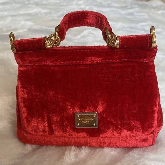 Authentic Dolce & Gabbana Velvet Micro Sicily Bag and Shoes - Picture 9 of 16